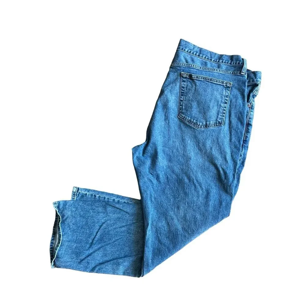 W42 L30 - Mens  Straight Leg Cremieux Jeans w pink paint- W42 L 30